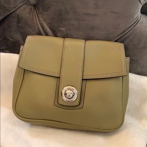 Marc Jacobs Clutch Olive Green Lavender stitching
